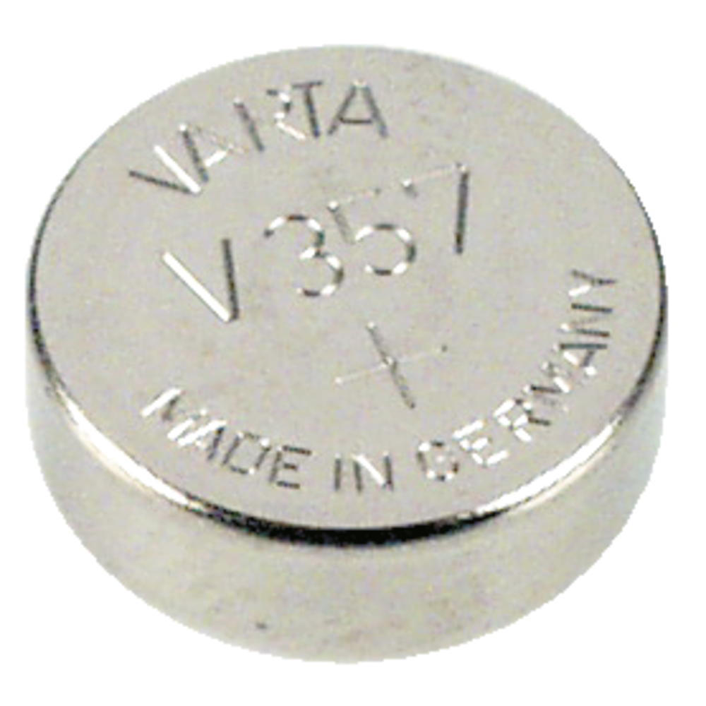 Battery, silver oxide 1,55V button battery SR-44, 357 (pack = 1 piece)